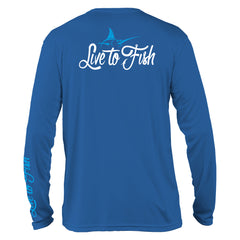 Classic Marlin Long Sleeve UV Shirt, Offshore Blue | Live to Fish