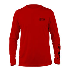 Tight Lines Hogfish Long Sleeve UV Shirt, Deep Red | Live to Fish